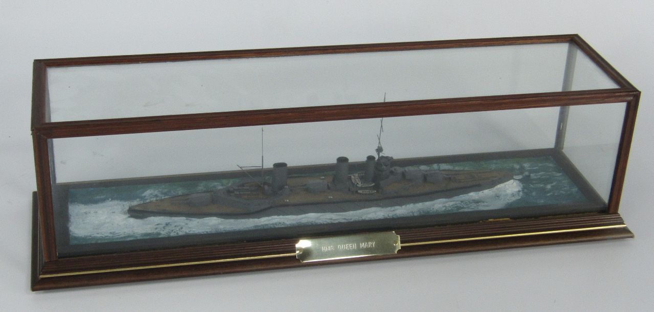 Appraisal: A scale model of the HMS Queen Mary cased with