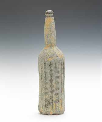 Appraisal: Leza Sullivan McVey American - Hand built glazed ceramic bottle