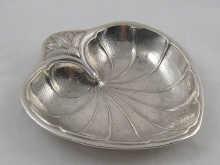 Appraisal: An American silver palmette shaped dish mark of Walker Co