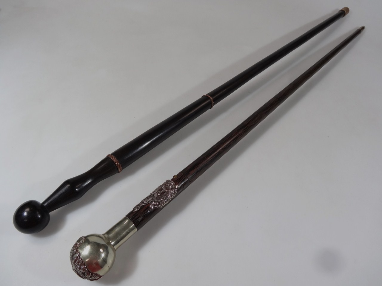 Appraisal: An antique swordstick walking cane with Scottish Kings borders own