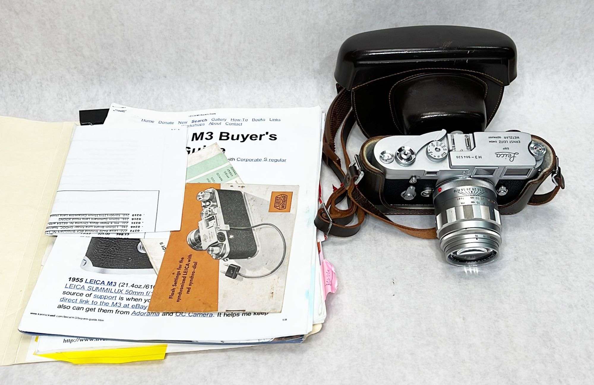 Appraisal: Leica M cameraComes with paperwork and past service information related