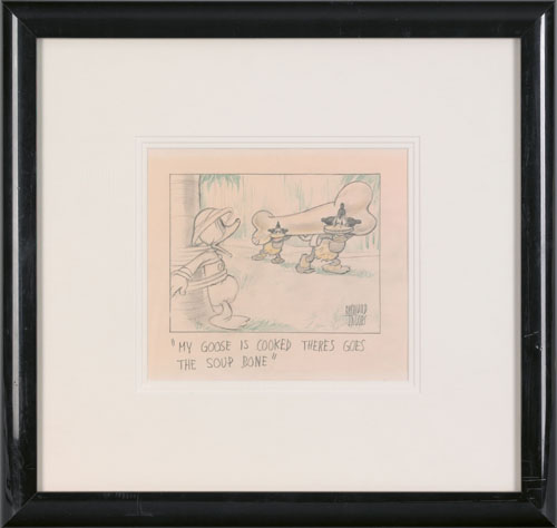 Appraisal: Raymond Jacobs American th c pencil and crayon Disney cartoon