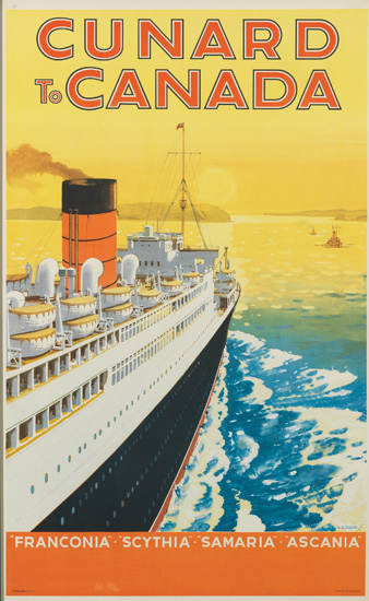 Appraisal: CHARLES E TURNER - CUNARD TO CANADA x inches x