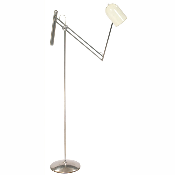 Appraisal: s floor lamp steel and aluminum adjustable arm with counterweight