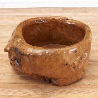 Appraisal: Manner Hap Sakwa massive rootwood bowl Manner Hap Sakwa massive