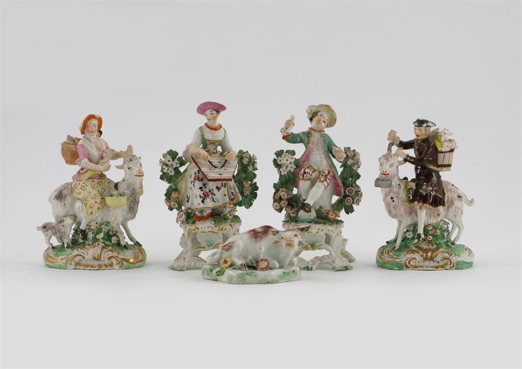 Appraisal: A pair of Derby figures of the Welch Tailor and