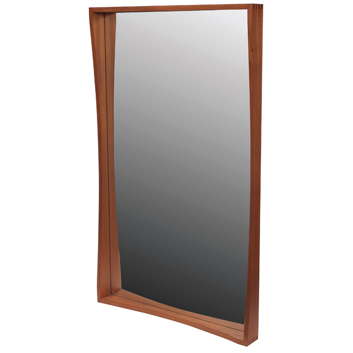 Appraisal: Pedersen and Hansen teak mirror Denmark rectangular form with dovetail