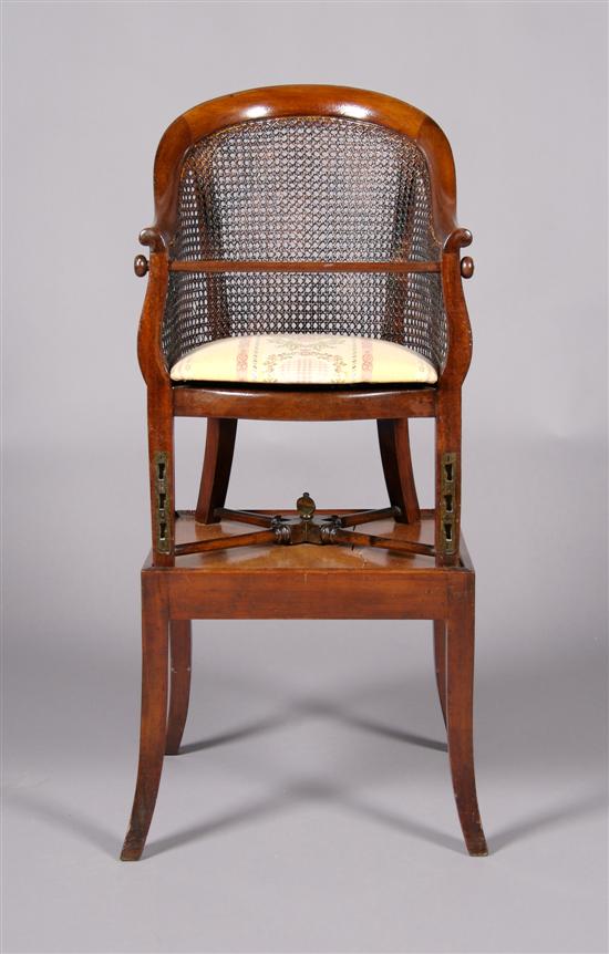 Appraisal: A Mahogany Childs Chair Height of chair inches