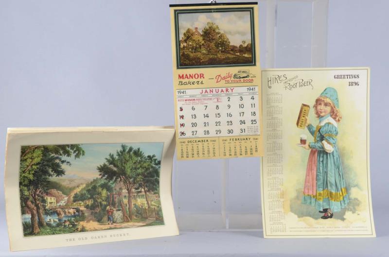 Appraisal: Lot of Assorted Advertising Calendars Includes several sets of calendars