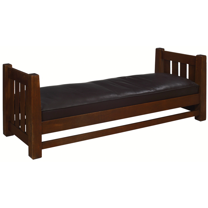 Appraisal: L JG Stickley daybed flared legs