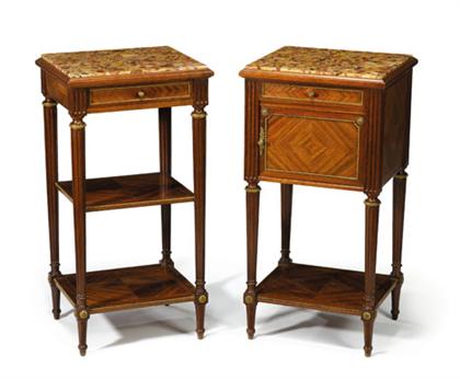 Appraisal: Pair of Louis XV style mahogany and gilt bronze mounted