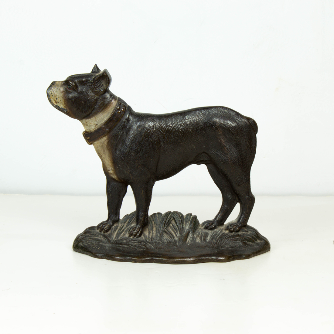 Appraisal: BRADLEY HUBBARD BOSTON TERRIER PAINTED CAST IRON DOOR STOP Bradley