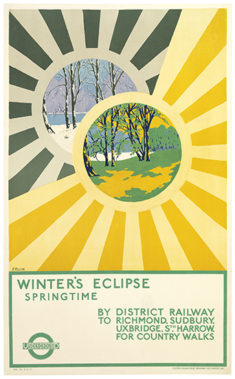 Appraisal: ALBERT E FRUIN - WINTER'S ECLIPSE UNDERGROUND x inches x