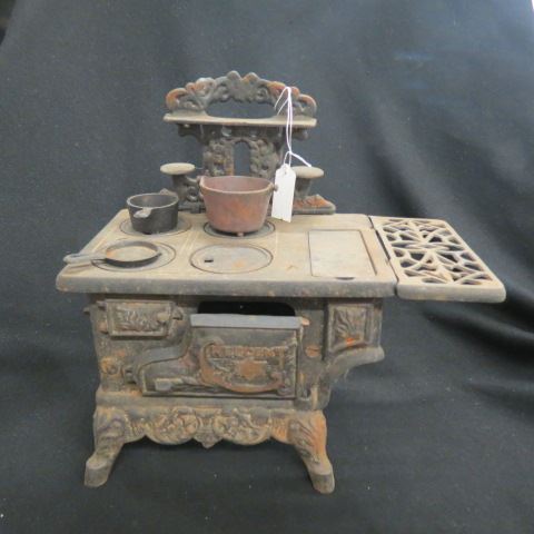 Appraisal: Crescent Antique Toy Cast Iron Stove a fine all original