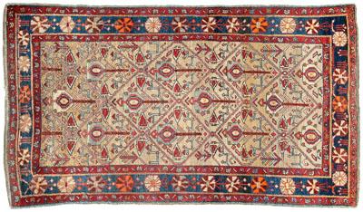 Appraisal: Hamadan rug heavy construction diagonal bands of geometric elements on