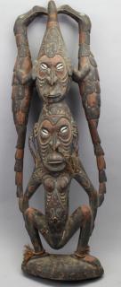 Appraisal: Carved Wooden New Guinea Figure Carved Wooden New Guinea Figure