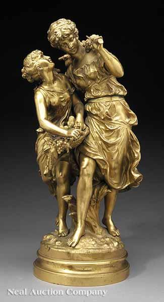 Appraisal: After Mathurin Moreau French - late th c a gilt