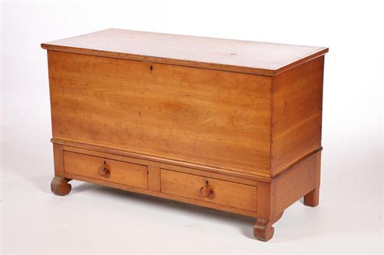 Appraisal: EMPIRE BLANKET CHEST Midwestern - cherry and poplar Dovetailed case