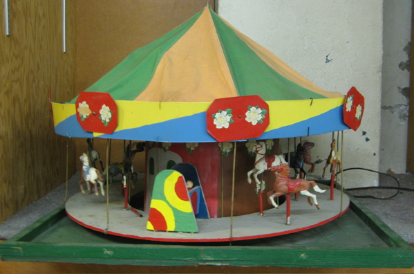 Appraisal: FOUR-PIECE MODEL CIRCUS WITH FIGURES Alpenrose Museum Collection mid th