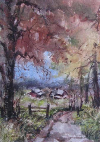 Appraisal: Louise Hanson - IN x Watercolor Signed Lower Left Road