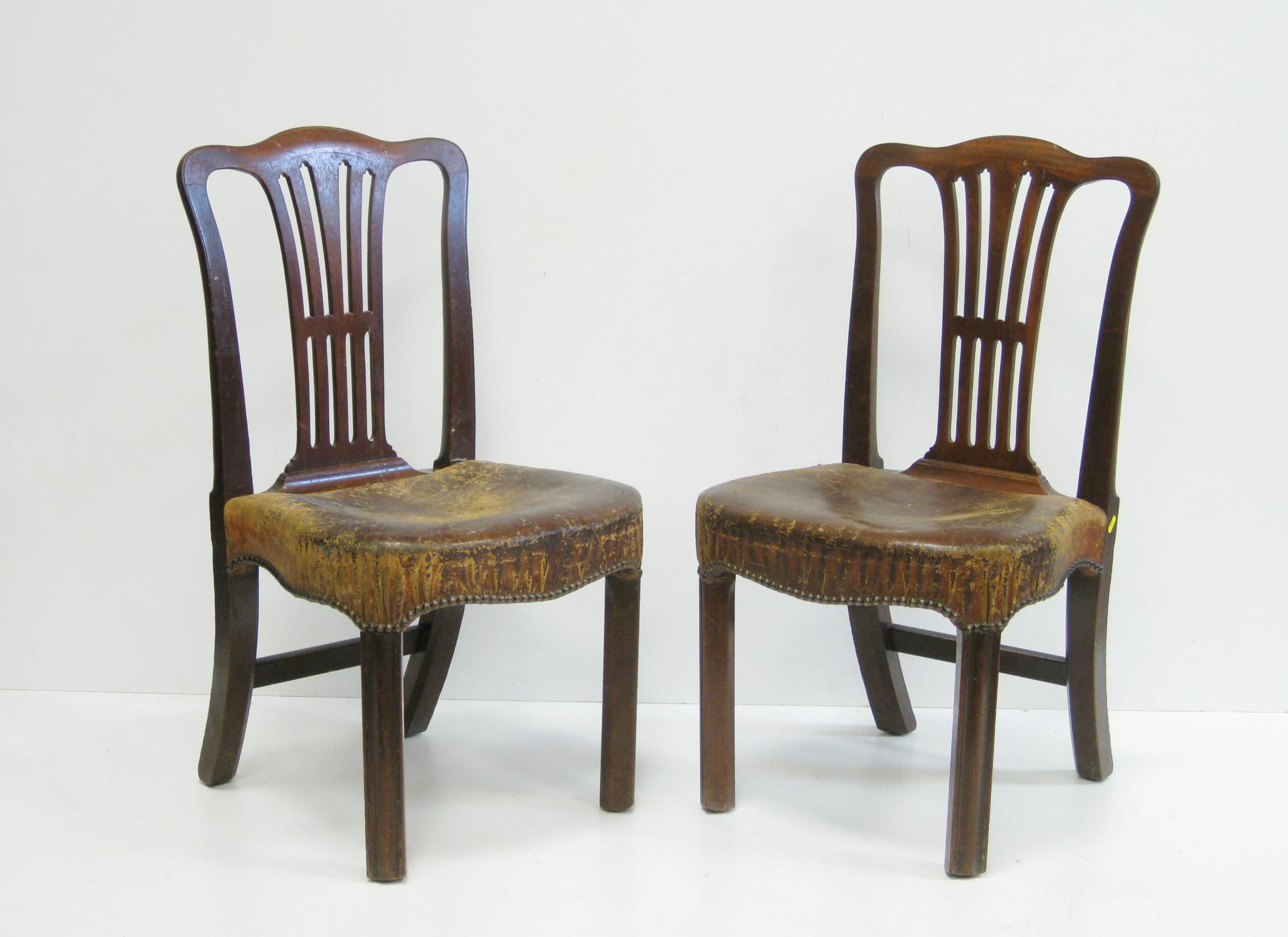 Appraisal: A set of twelve Georgian mahogany Dining Chairs with shaped