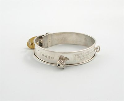 Appraisal: A late-Victorian silver dog collar by L Emmanuel Birmingham circular