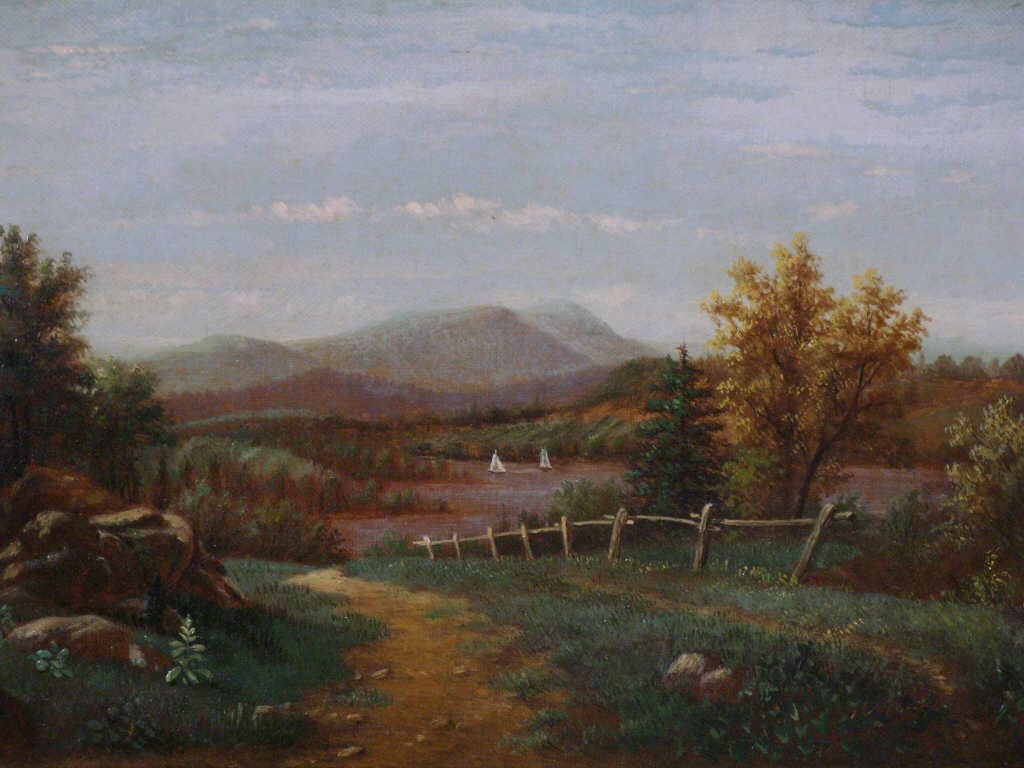 Appraisal: Howard Hill NY d Landscape oil on canvas signed lower