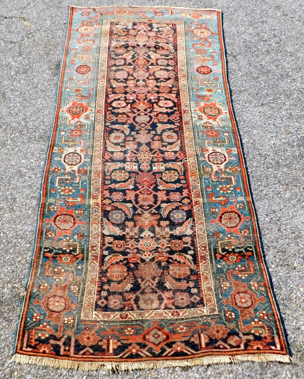 Appraisal: FLORAL BIDJAR RUG Middle East th CenturyRed blue cream brown