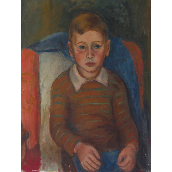 Appraisal: Frank Perri American - Portrait of a Boy c oil