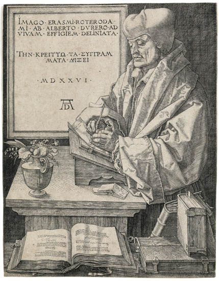 Appraisal: ALBRECHT D RER Erasmus of Rotterdam Engraving x mm x