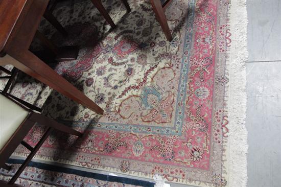 Appraisal: ORIENTAL STYLE ROOM SIZE RUG Cream ground with multiple borders