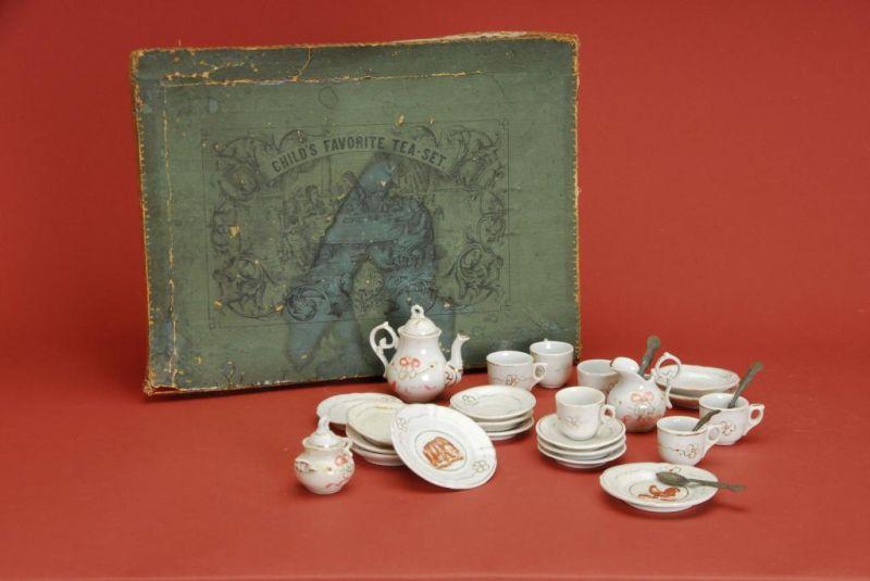 Appraisal: Child's Favorite Tea Set with Box Germany ca glazed porcelain