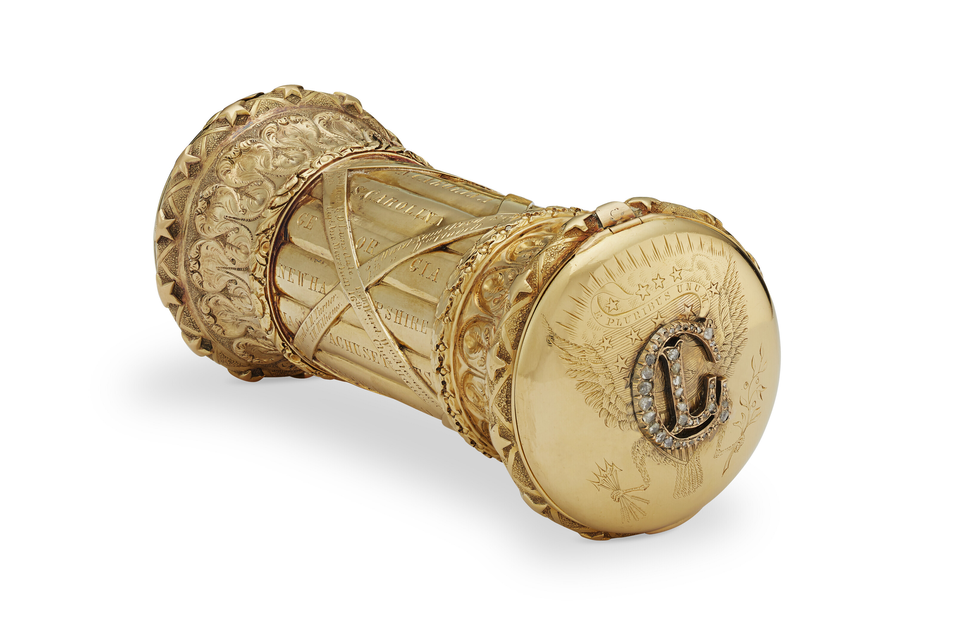 Appraisal: AN AMERICAN GOLD CANE HANDLE BELONGING TO ANDREW JACKSON CIRCA