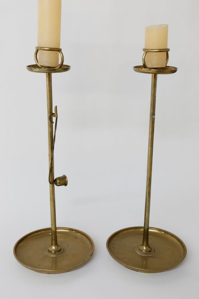 Appraisal: Pair of Japanese Bronze Candlesticks th Century Pair of Japanese