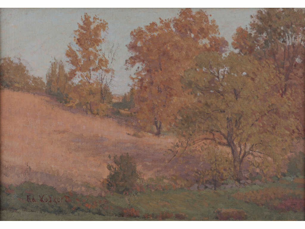 Appraisal: Edward Volkert CT - Summer Landscape oil on canvas laid