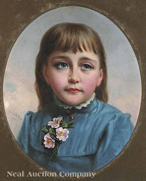 Appraisal: Ferdinand Thomas Lee Boyle American - Portrait of a Girl