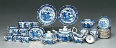 Appraisal: Set of th century English china pieces Nanking style blue