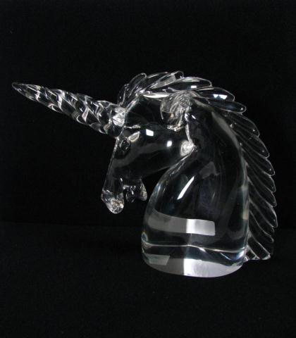 Appraisal: Crystal Cartier Unicorn signed inches high