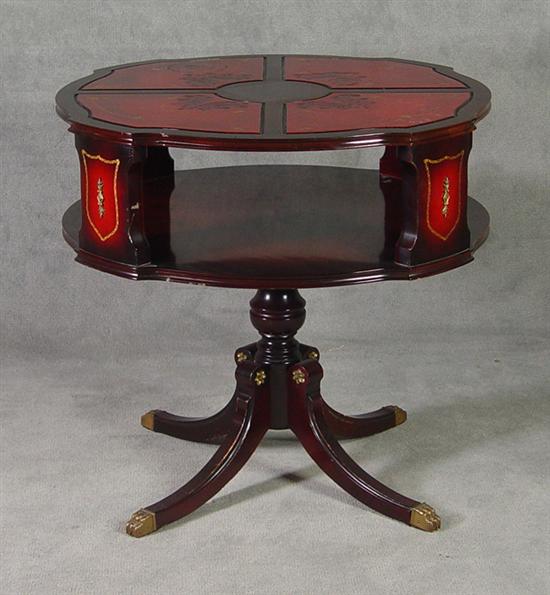 Appraisal: Mahogany Stained Hardwood Center Table th Century Sabre legs and