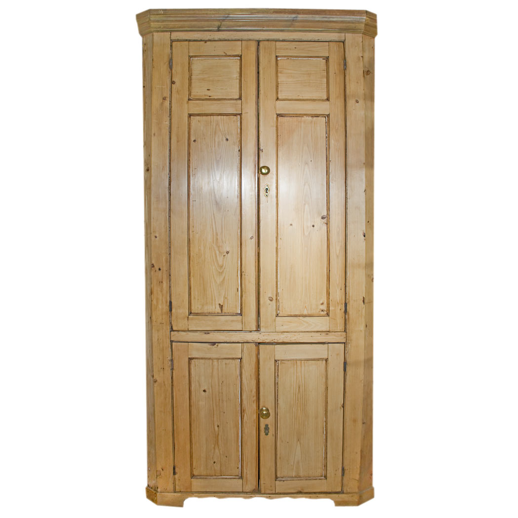 Appraisal: Provincial Georgian Style Pine Corner Cabinet Height feet inches width