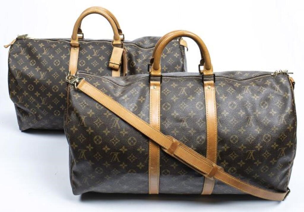 Appraisal: lot of Louis Vuitton Keepall duffle bags in brown monogram