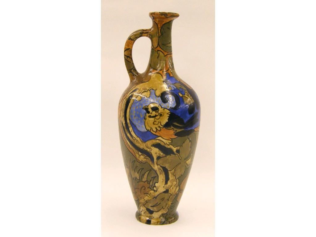 Appraisal: Frederick Rhead Bursley Ware 'Amstel' pattern baluster ewer high