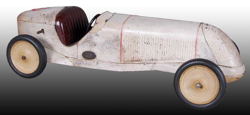 Appraisal: French Tin Wind-Up Jep Race Car Toy Description '' L