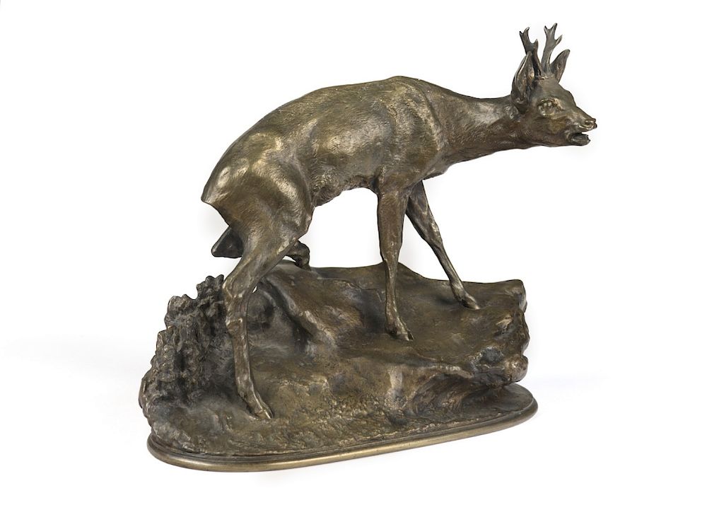 Appraisal: Pierre Jules Mene Roebuck Pierre Jules Mene - Roebuck bronze