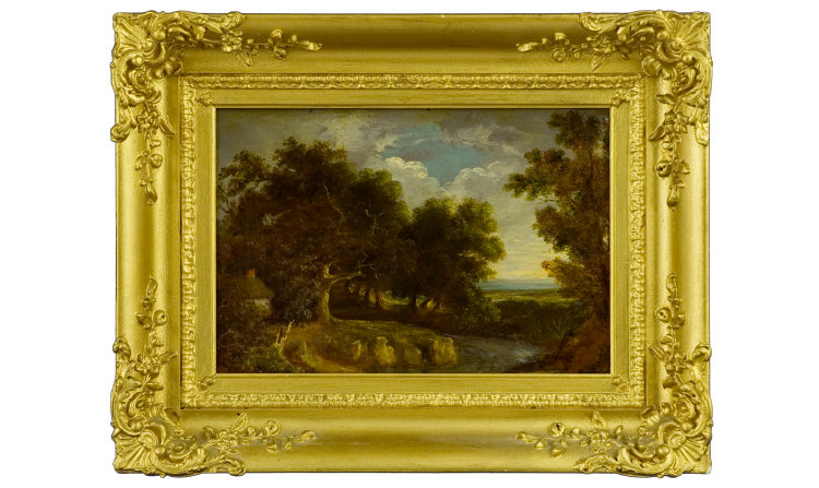 Appraisal: Circle of David Cox - Country landscape Oil on panel