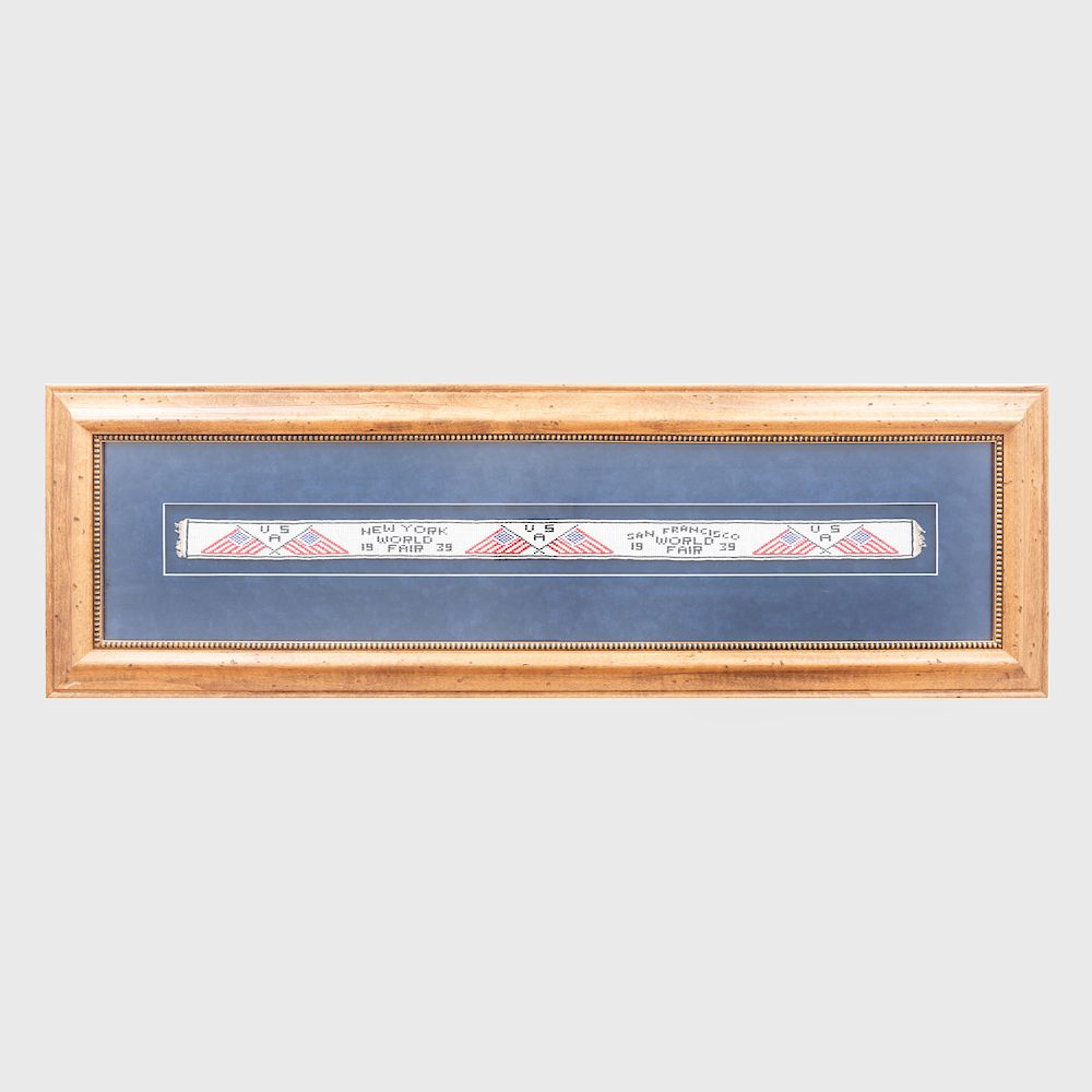 Appraisal: Beaded Belt for the World's Fair Framed x in Condition