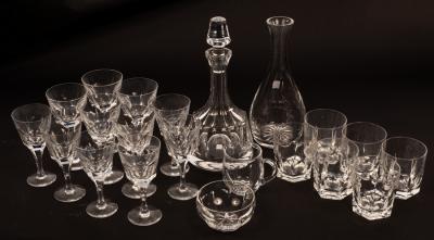 Appraisal: An Atlantis glass table service comprising six white wine glasses