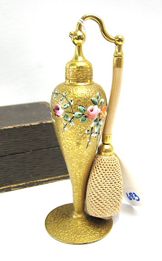 Appraisal: DECO DEVELBISS GILT GLASS ATOMIZER having a tapering form with