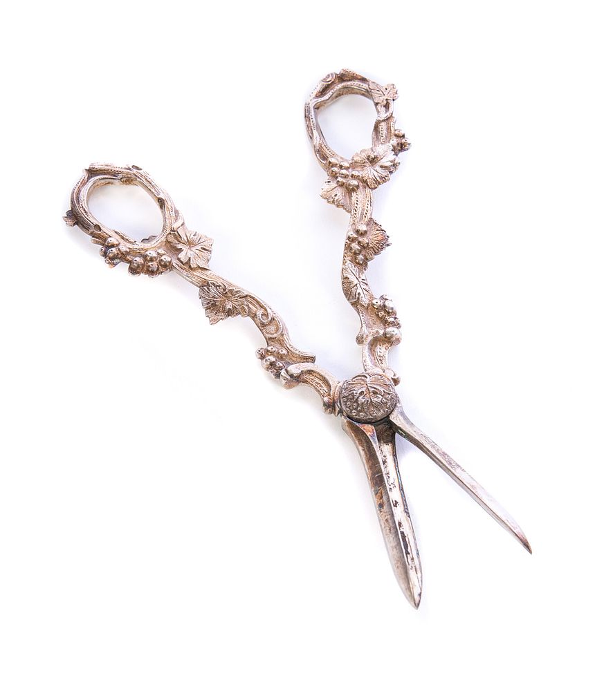 Appraisal: Silver Victorian Grape Scissors Silver Victorian Grape Scissors