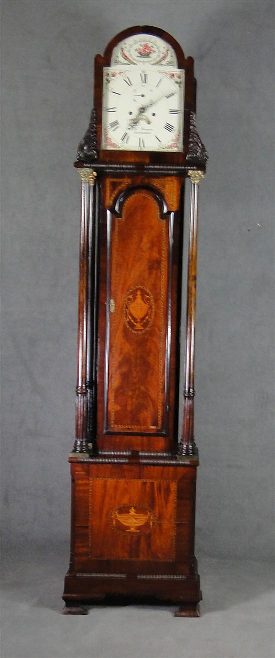 Appraisal: Thomas Morgan Edinburgh Tall Case Clock Late th Century Painted